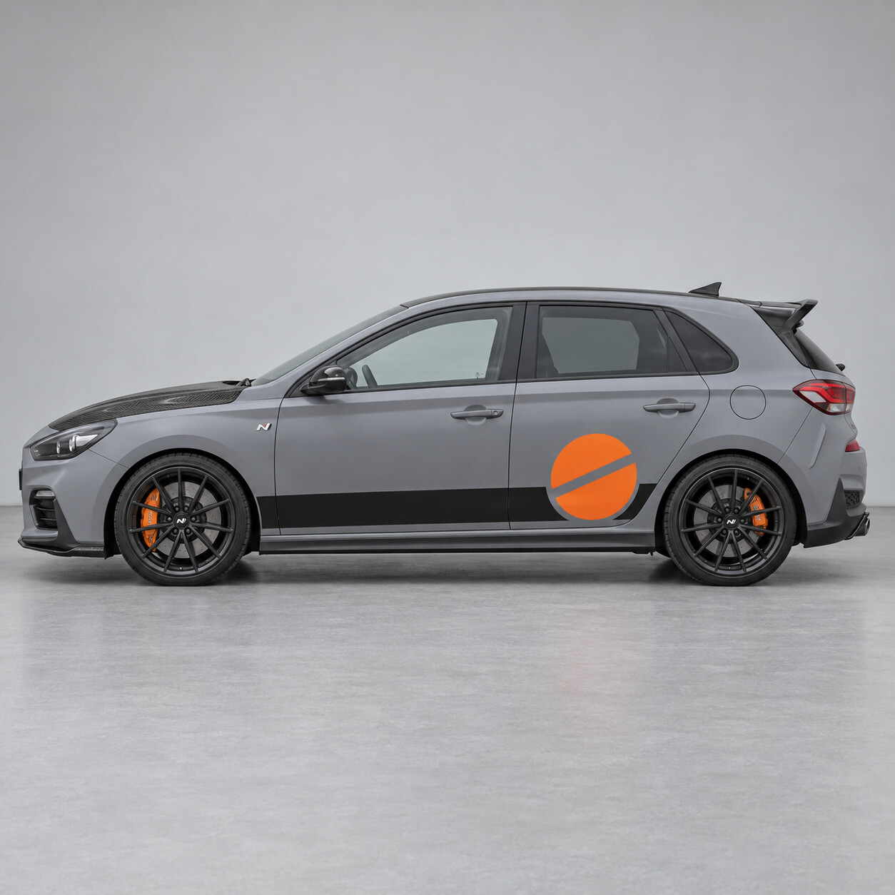 Cut Disc Trackband Side Vinyl Decal Sticker for Hyundai i30 N PD Hatchback 2017-2020
