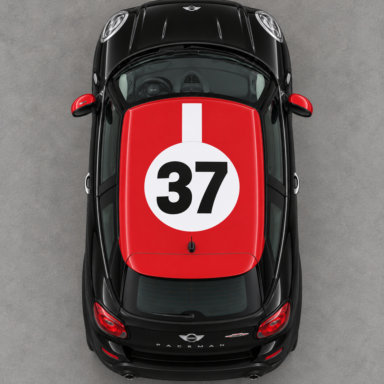 Rally Disc 37 Roof Vinyl Decal Sticker for MINI Paceman R61 2013-2016