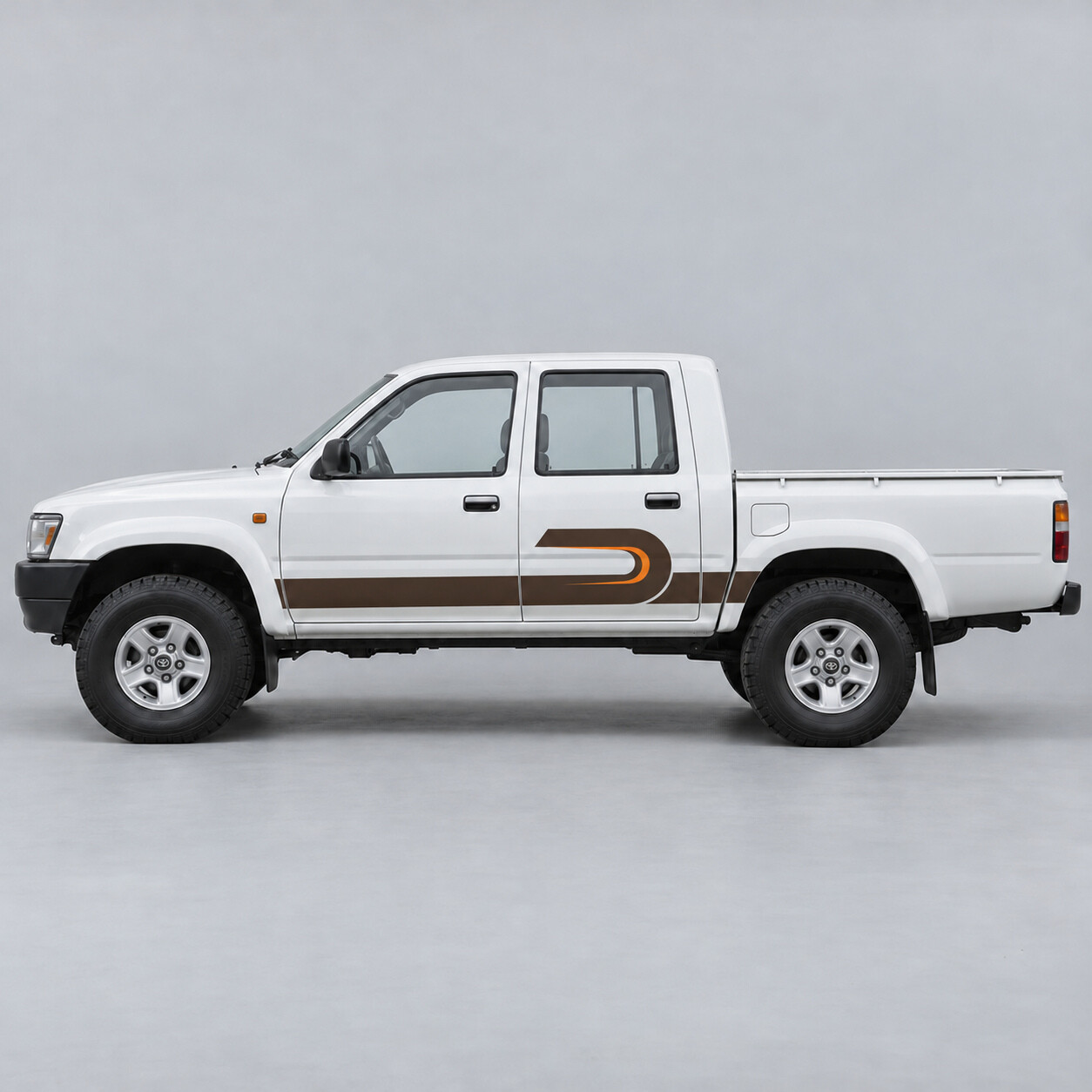 Return Ribbon Double Cab Pre-Facelift Side Vinyl Decal Sticker for Toyota Hilux 1997-2001