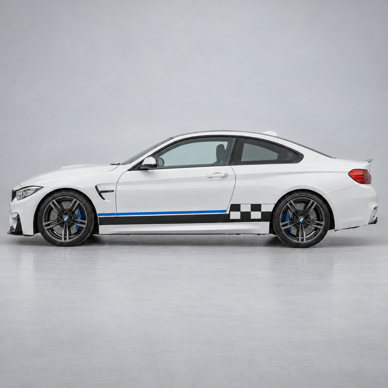 Checker Bridge F82 Coupe Pre-Facelift Side Vinyl Decal Sticker for BMW M4 2015-2017