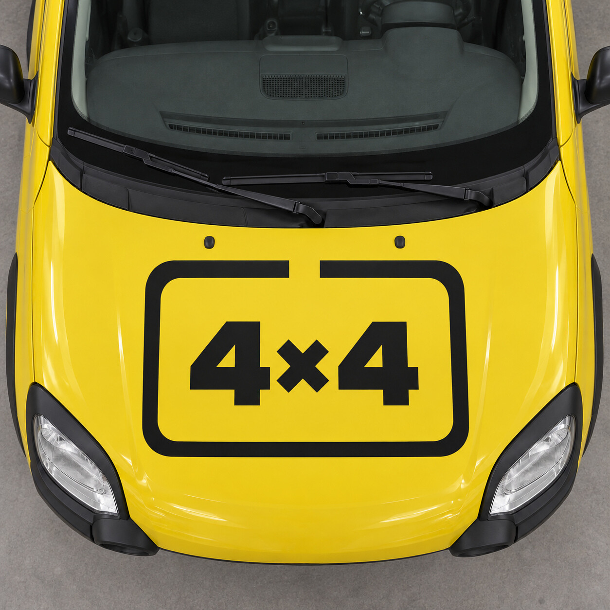 Four Square 4x4 Hood Vinyl Decal Sticker for Fiat Panda Cross 319 2014