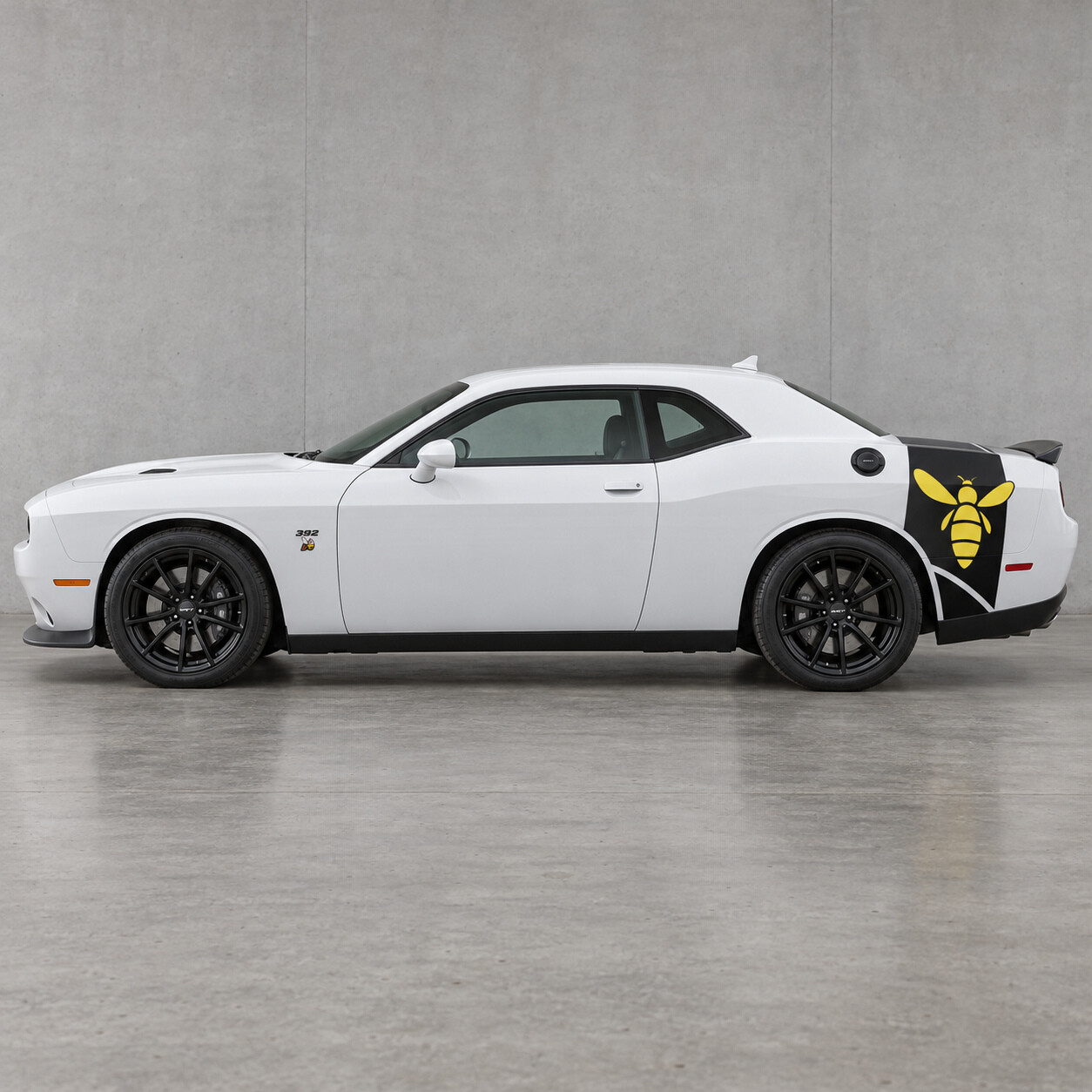 Winged Tail Band Narrow Body Side Trunk Vinyl Decal Sticker for Dodge Challenger 2023