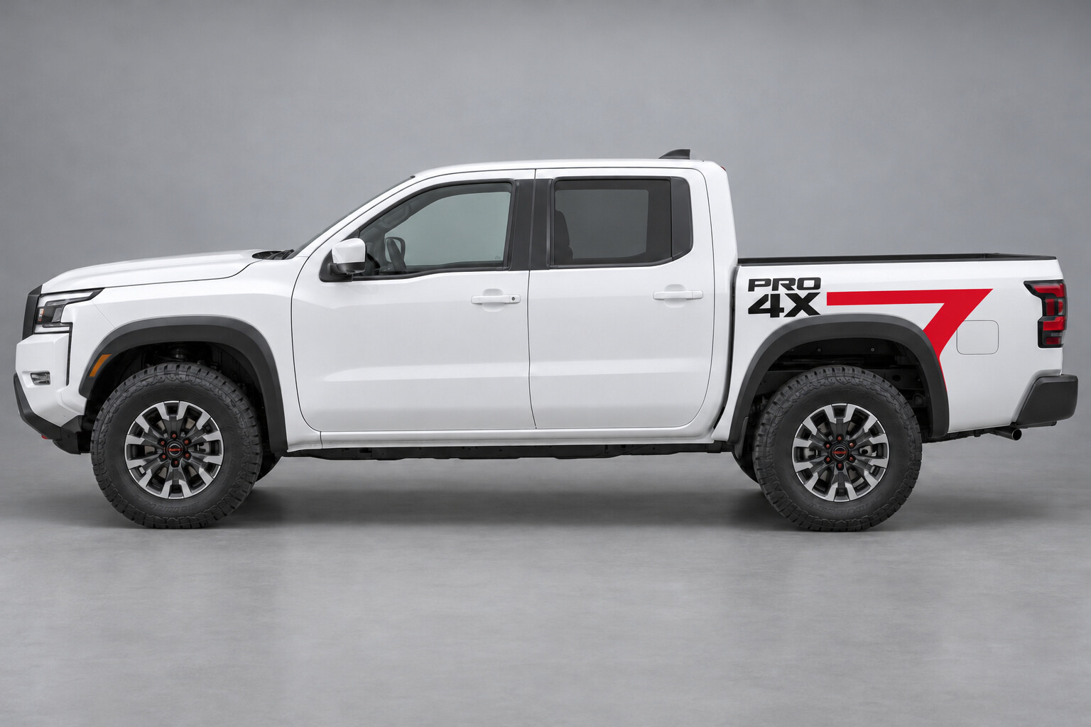 Stacked PRO-4X Crew Cab Short Bed Bedside Vinyl Decal Sticker for Nissan Frontier 2024