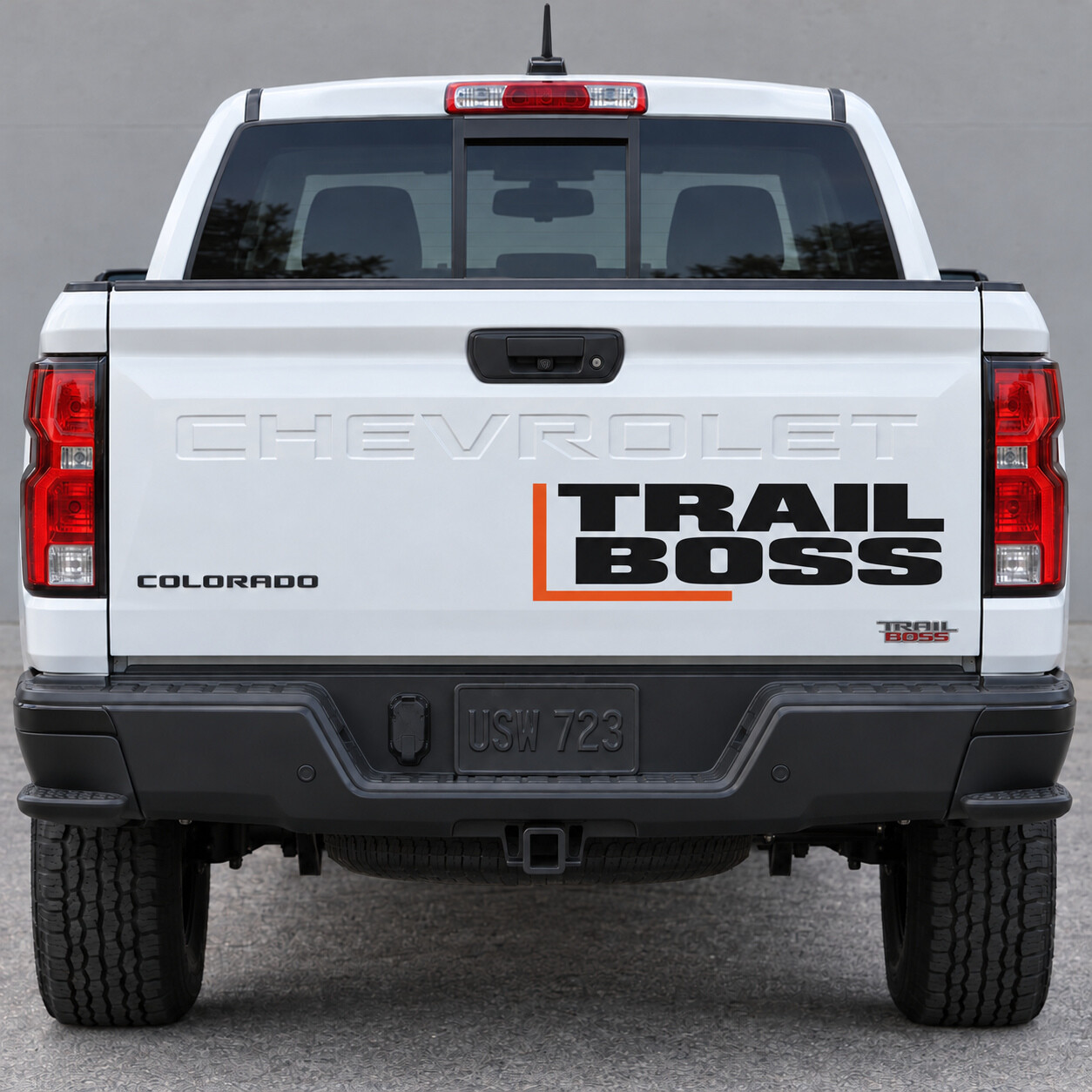 Offset Trail Boss Tailgate Vinyl Decal Sticker for Chevrolet Colorado 2023