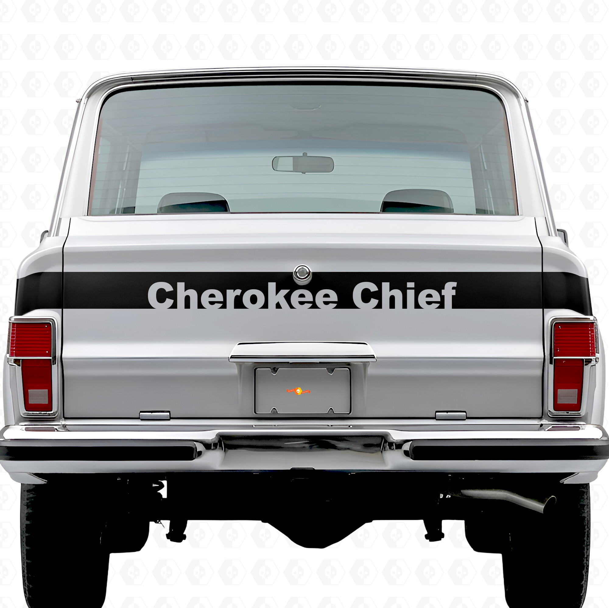Cherokee Chief Stripe Tailgate Vinyl Decal for Jeep Cherokee 1981-83