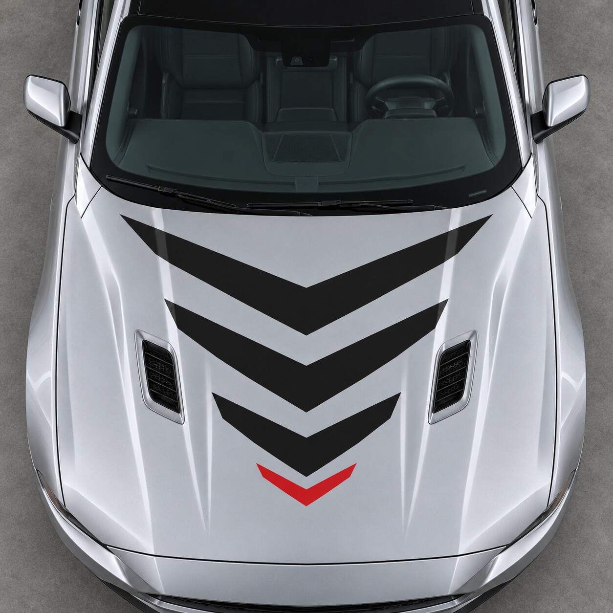 Sonic Chevron Mach 1 Hood Vinyl Decal Sticker for Ford Mustang 2021