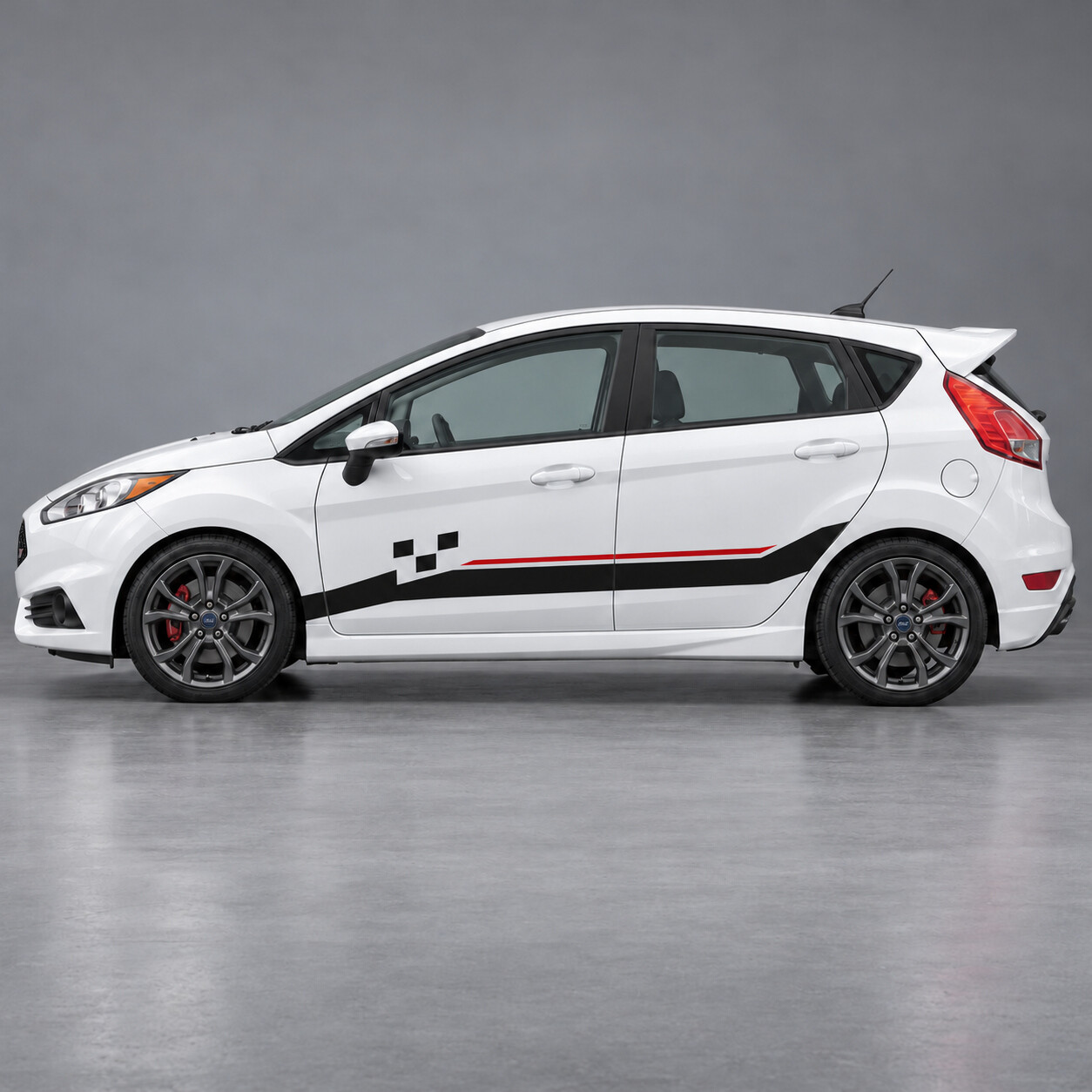 Stage Step Checker ST Side Vinyl Decal Sticker for Ford Fiesta 2019