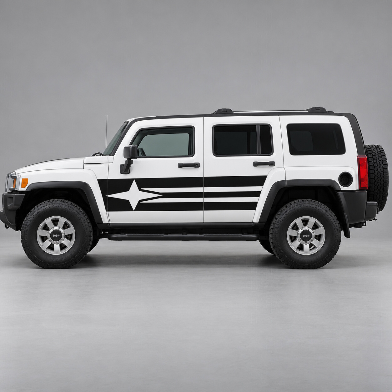 Compass Heading Side Vinyl Decal Sticker for Hummer H3 2009