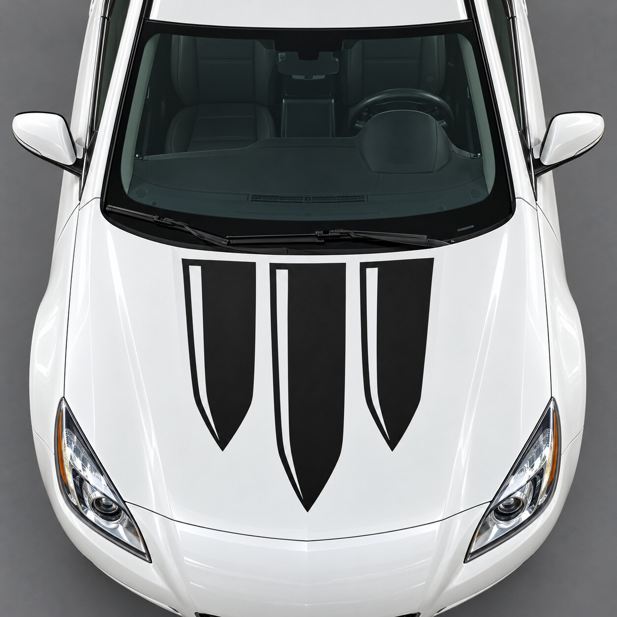 Three Shield Blades Hood Vinyl Decal Sticker for Buick Regal GS 2012-2013