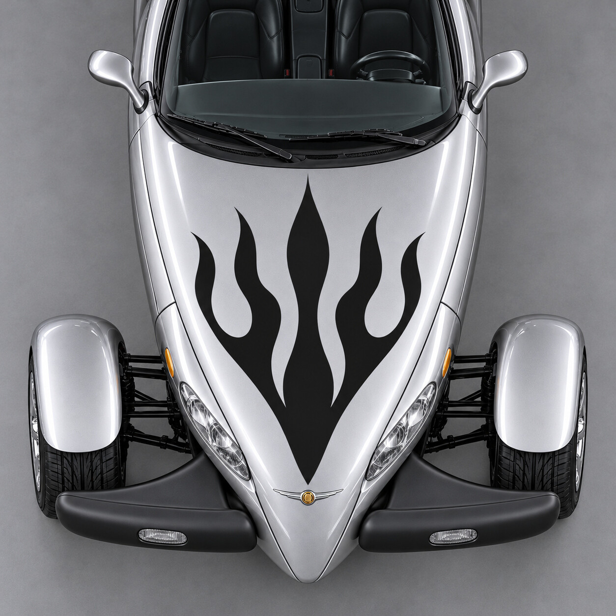Five Flame Fan Hood Vinyl Decal Sticker for Chrysler Prowler 2001-2002