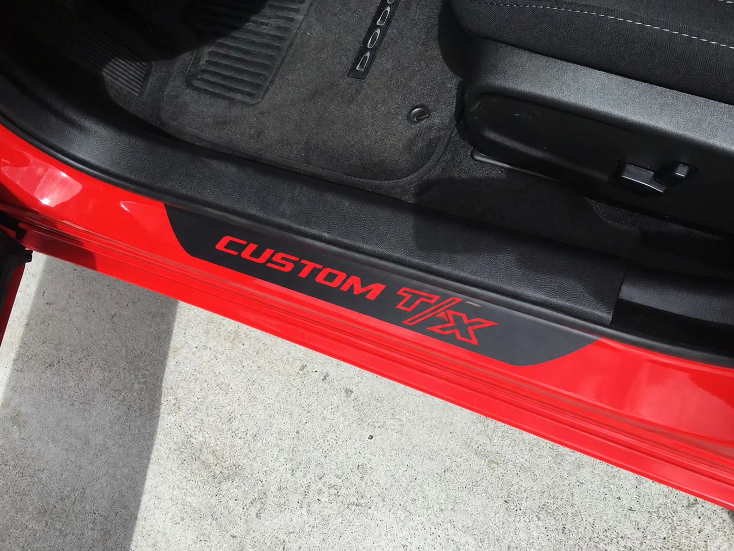 Custom Text T/X Door Sill Vinyl Decal Stickers for Dodge Charger