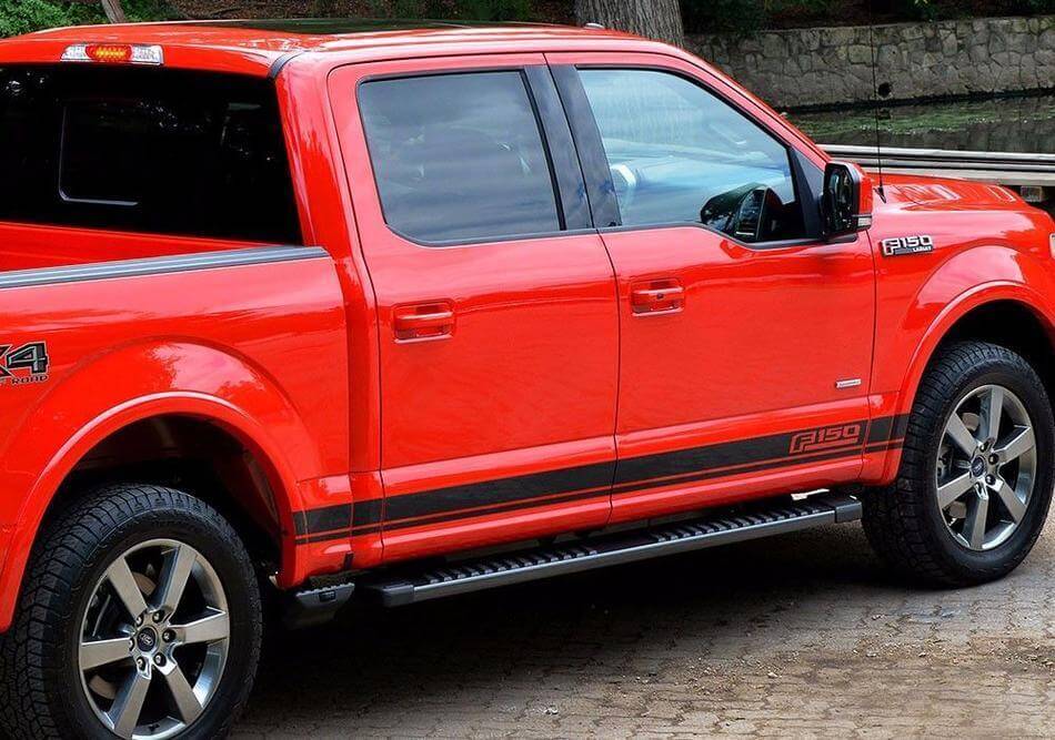 Autocollant décoratif à bandes latérales avec logo pour Ford F-150