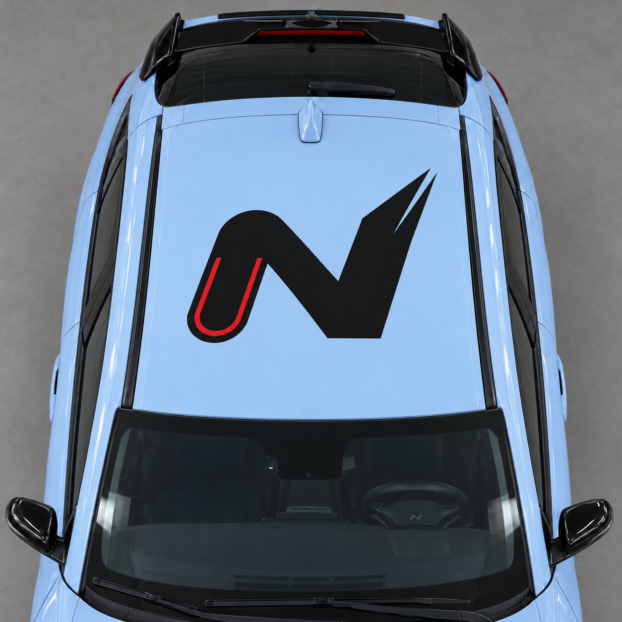 N Apex Roof Vinyl Decal Sticker for Hyundai Kona N 2022