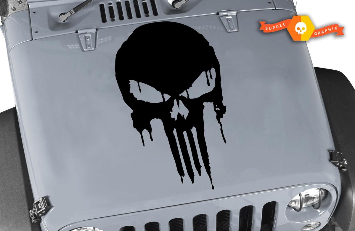 Jeep Sticker Decal | WRANGLER Hood Fender Window Door Sticker Decal rubicon sahara Punisher
