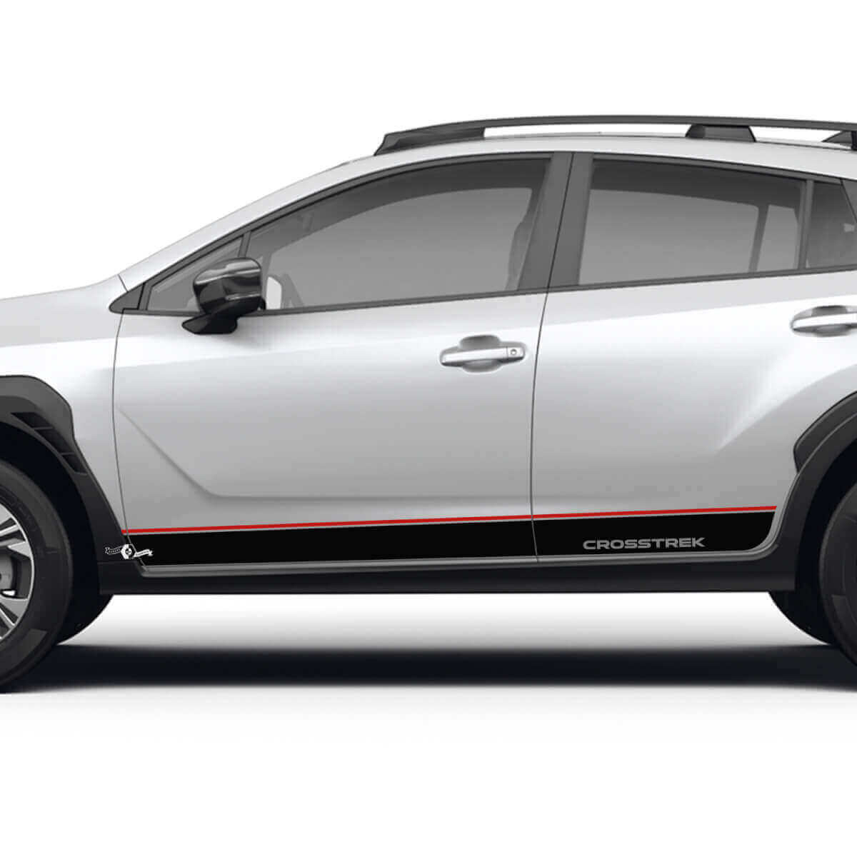 Side Doors Stripes Rocker Panel for Suba Crosstrek Vinyl Decals Stickers Graphics 2 colours
