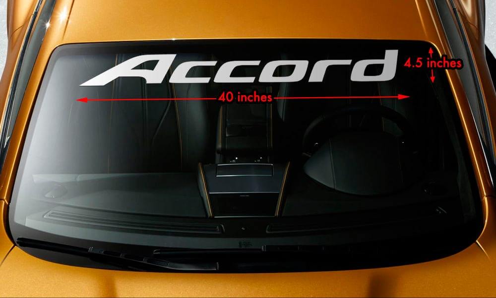 HONDA ACCORD Windshield Banner Vinyl Long Lasting Premium Decal Sticker 40