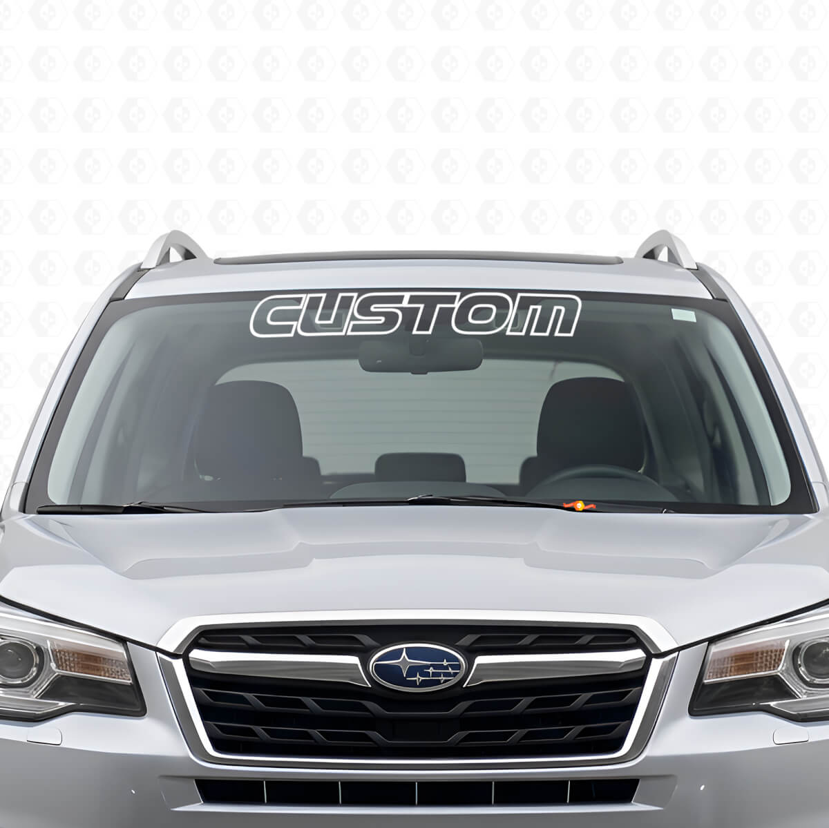 Custom Outline Windshield Banner Vinyl Decal for Suba Forester