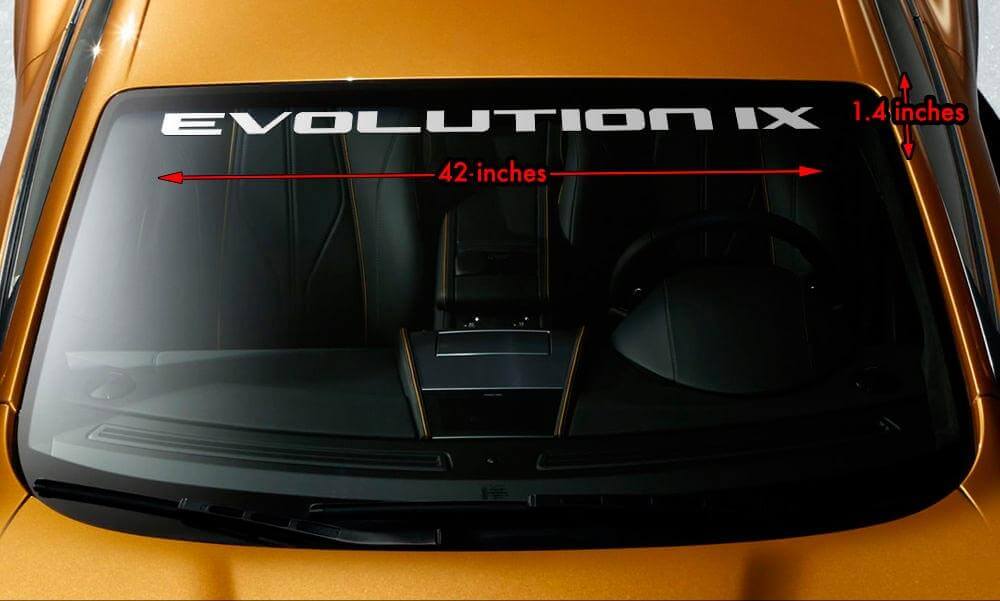 Evolution IX Windshield Banner Vinyl Decal for Mitsubishi Evo 9
