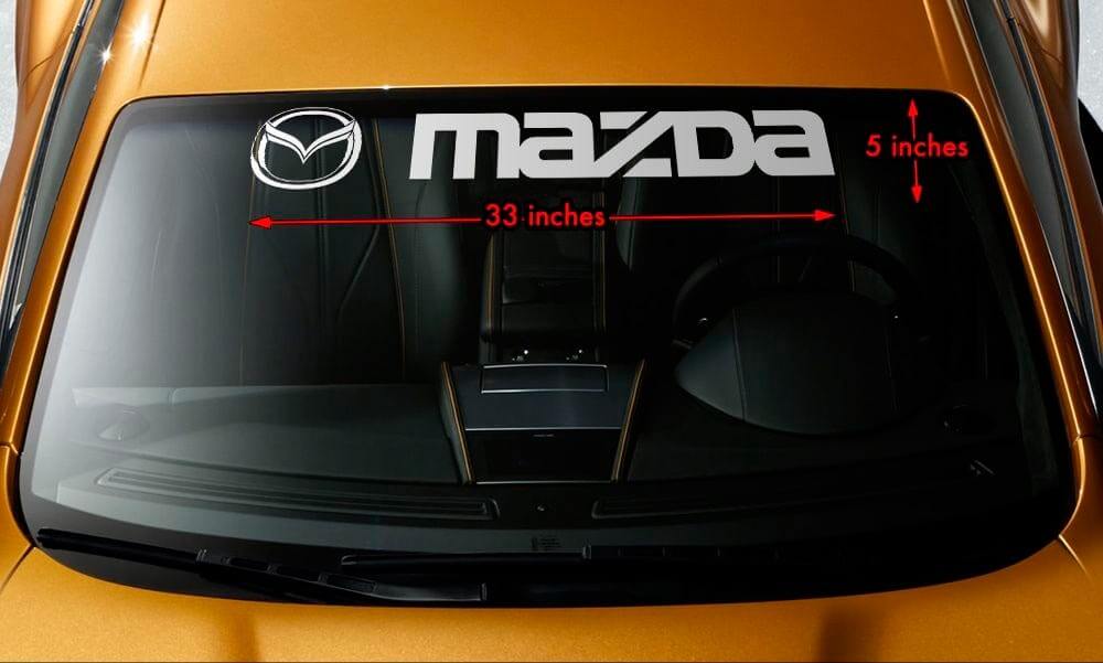 MAZDA STYLE #2 Windshield Banner Vinyl Long Lasting Premium Decal Sticker 33