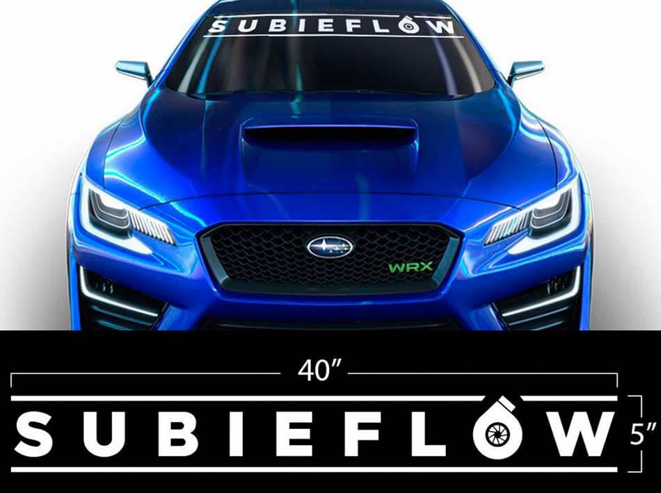 Subieflow Windshield Banner Vinyl Decal for Subaru WRX STI BRZ