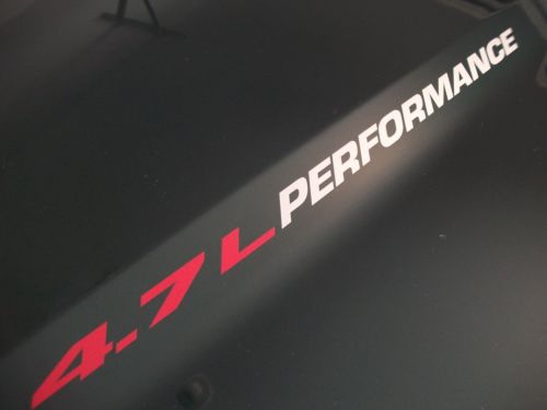 4.7L Performance Hood Vinyl Decals Kit for Jeep Grand Cherokee WJ