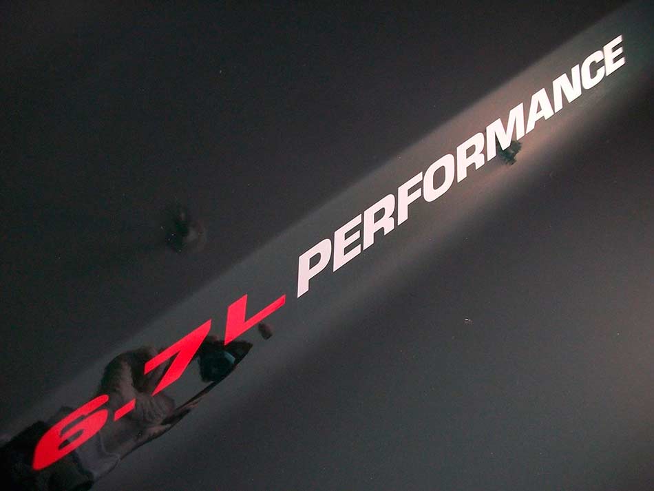 6.7L Performance Hood Stickers Decals for Musclecar F250 F350 Turbo Diesel