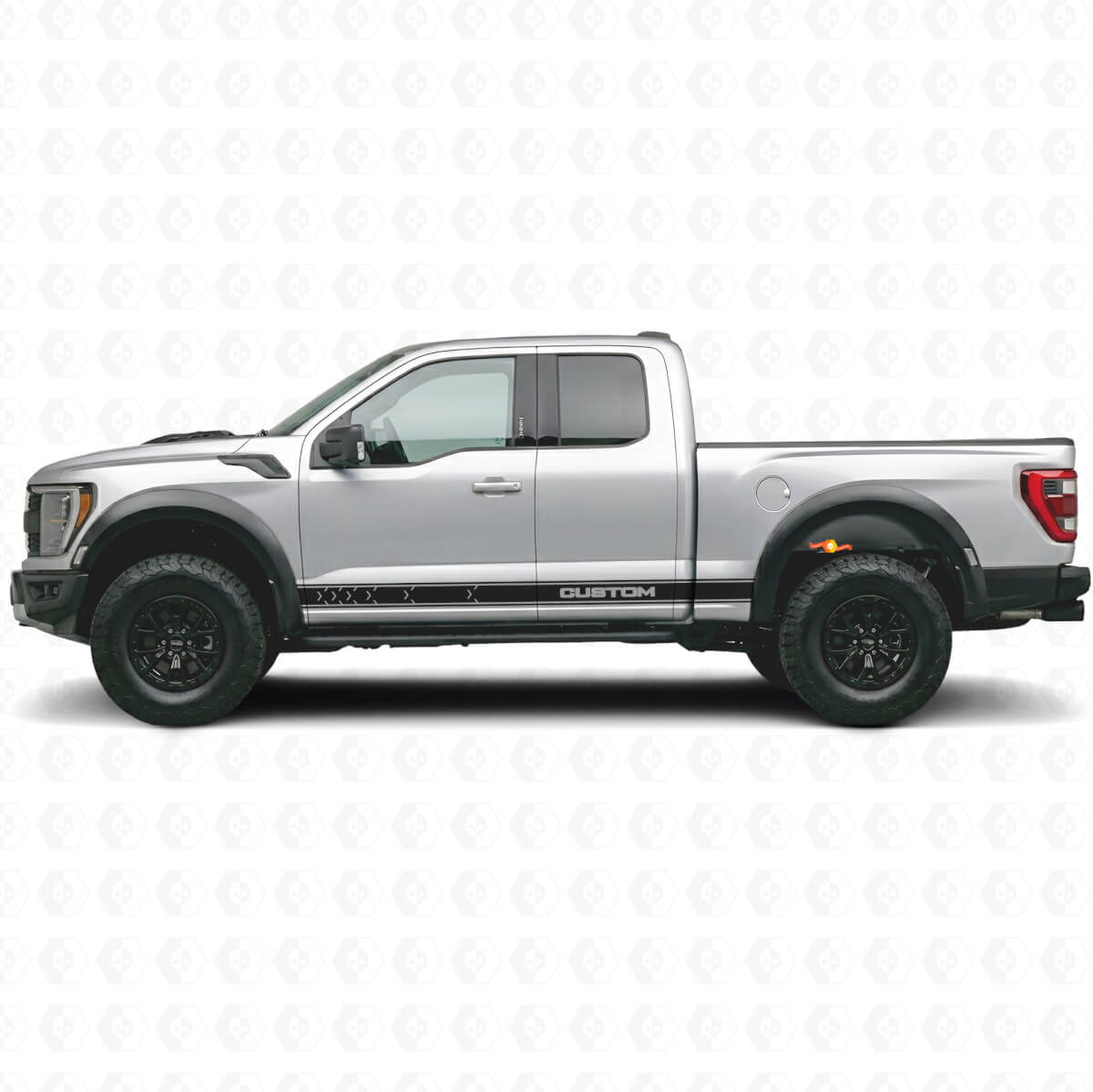 Custom Side Outline Stripes Vinyl Decal Kit for Musclecar truck
