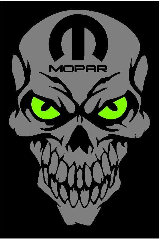 Skull Mopar Style Vinyl Decal for Dodge Charger Challenger Ram Dart