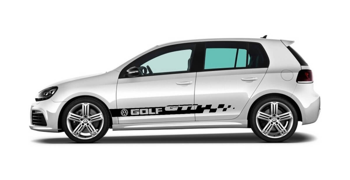 Golf GTI Side Stripes Vinyl Decal Kit For Volkswagen Golf GTI