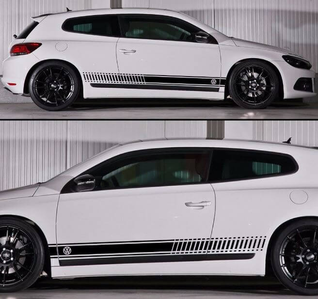 Stickers Decal for VW Volkswagen Scirocco Stripe Body Kit LED Side