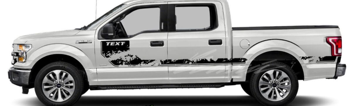 2014 2015 2016 Ford F-150 F150 Side Hockey Stripes Mud Splash