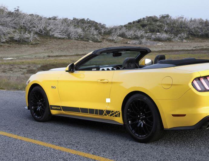 Ford Mustang 6th gen graphics side stripe decal sticker retro Ford Performance
