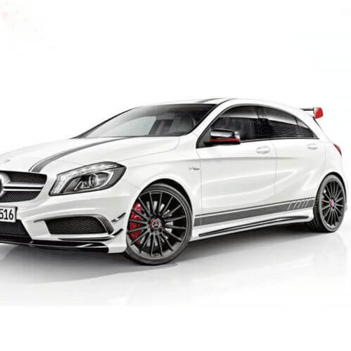Kit complet d’autocollants vinyle bandes de course pour Mercedes-Benz A45 AMG