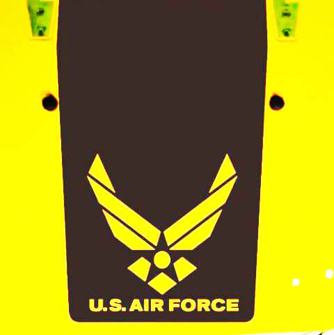 USAF Air Force Blackout Hood Vinyl Decal for Jeep Wrangler TJ LJ JK JKU