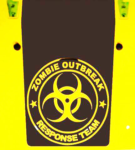 Blackout Zombie Outbreak Response Team Hood Vinyl Decal for Jeep Wrangler 