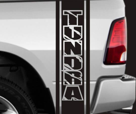2 Truck Bedside Toyota Tundra Vinyl Stripes Stickers Decals Approx 11 X 46 Each