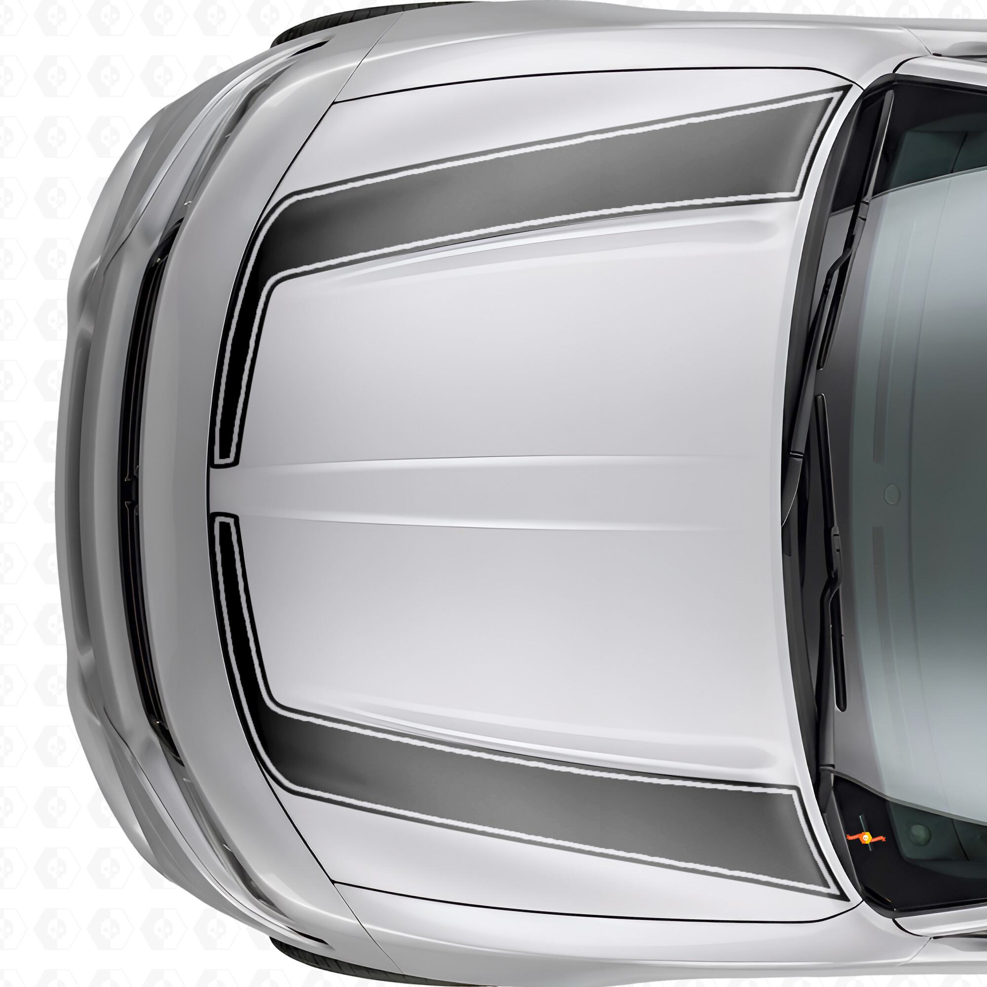 Accent Outline Stripes Hood Vinyl Decal Sticker for Dodge Charger 2015-2026