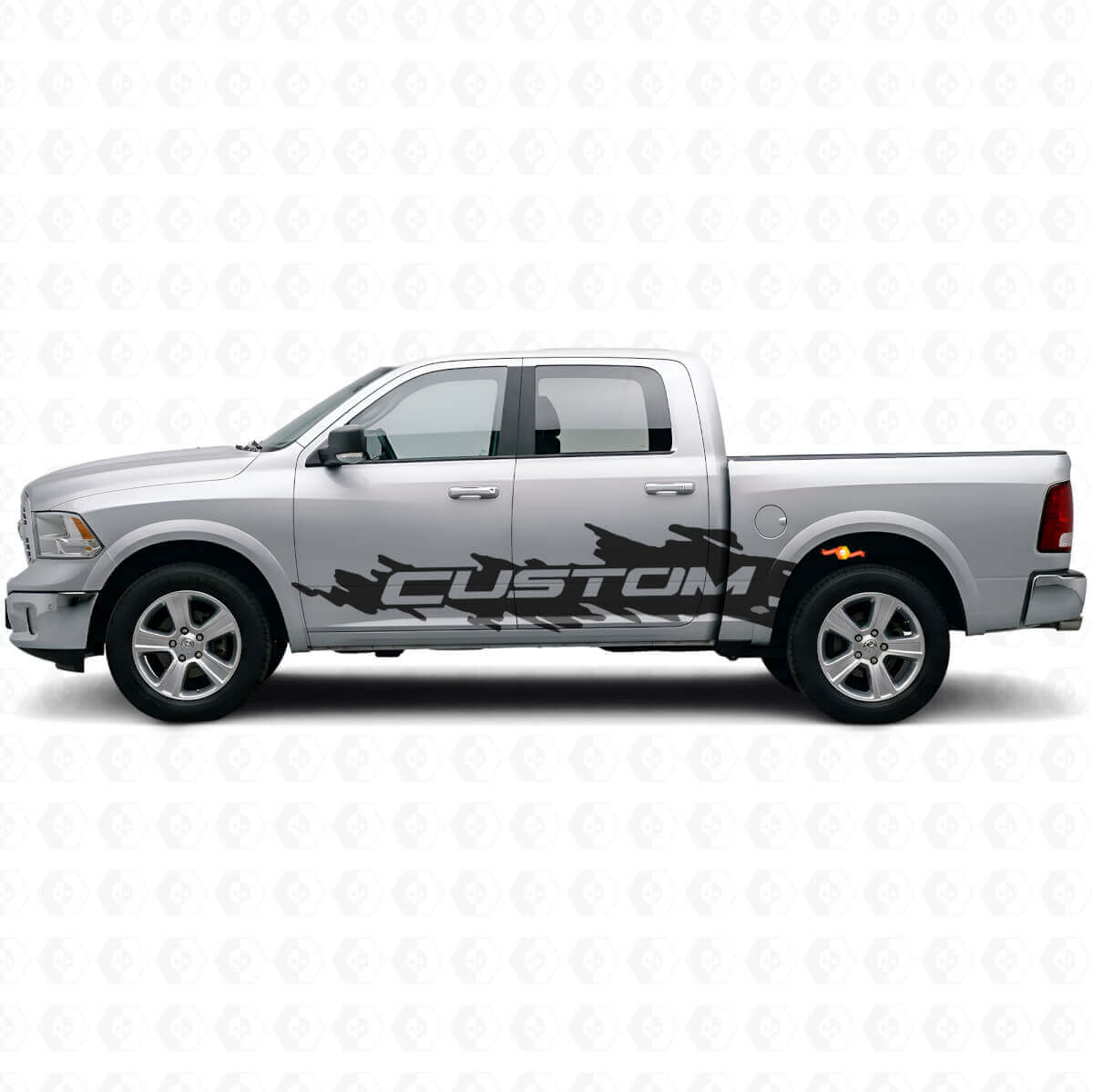 Mud Splash Custom Side Vinyl Decal Kit for Dodge Ram Rebel 2009–2016