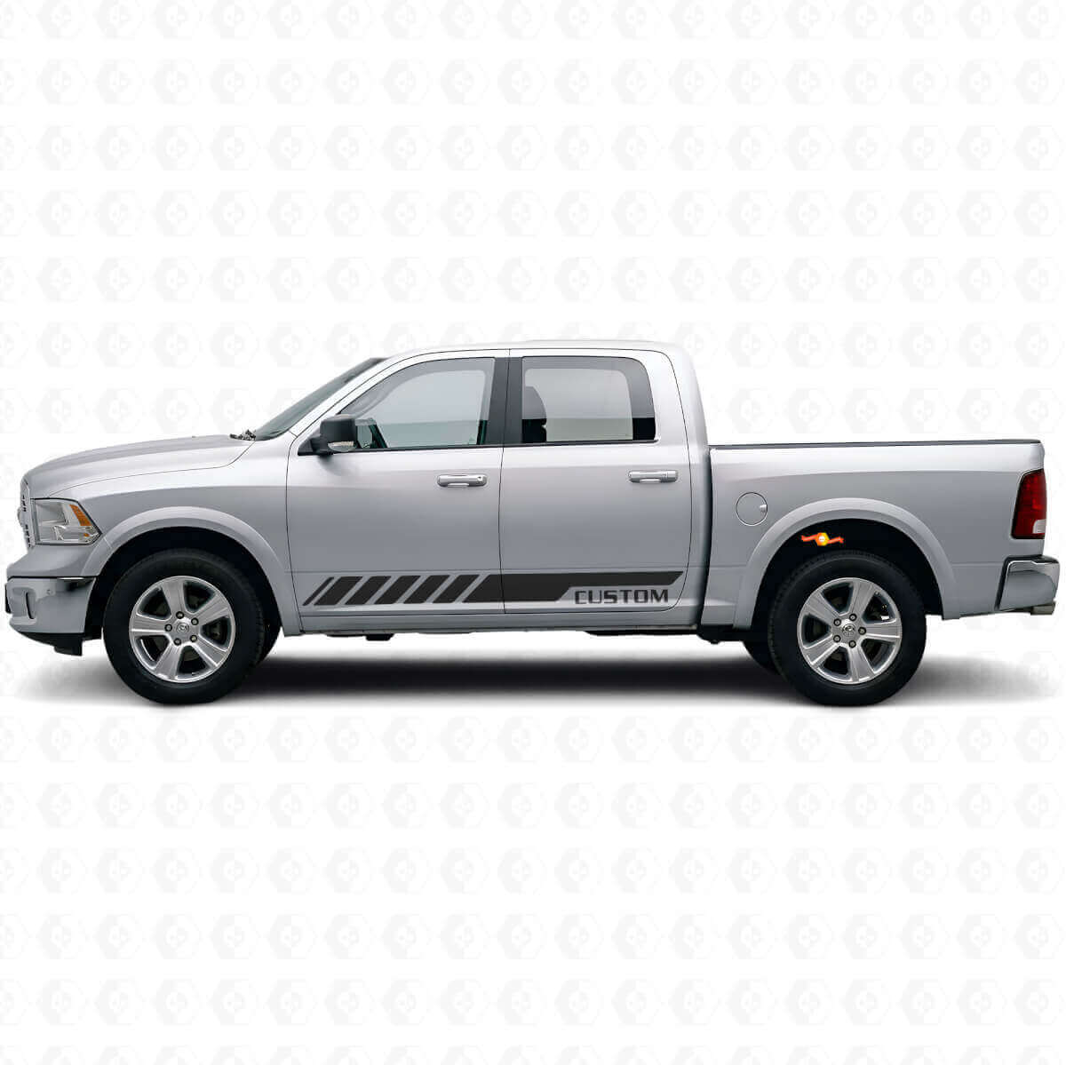 Custom Racing Side Stripes Vinyl Decal Kir for Dodge Ram Rebel 2009-2016 