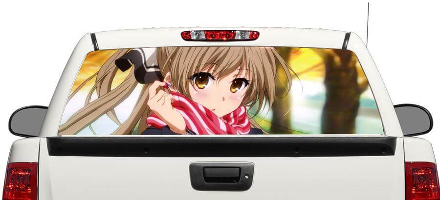 Anime Girl Cartoon Rear Window Decal Sticker Pick-up Truck SUV Car 1