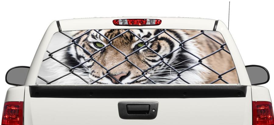 Tiger Animal  Rear Window Decal Sticker Pick-up Truck SUV Car