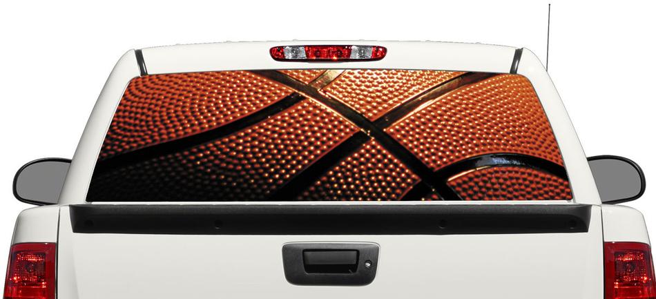 Basketball Style Rear Window Vinyl Decal for Pick-up Trucks SUVs