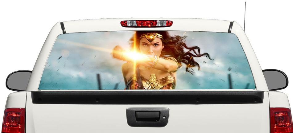 Wonder Woman Rear Window Decal Sticker Pickup Truck SUV Car 3
