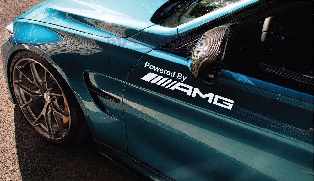 Powered by AMG Mercedes Decal Sticker CLA GLA C63S S63 E43 G55 G63 Pair
