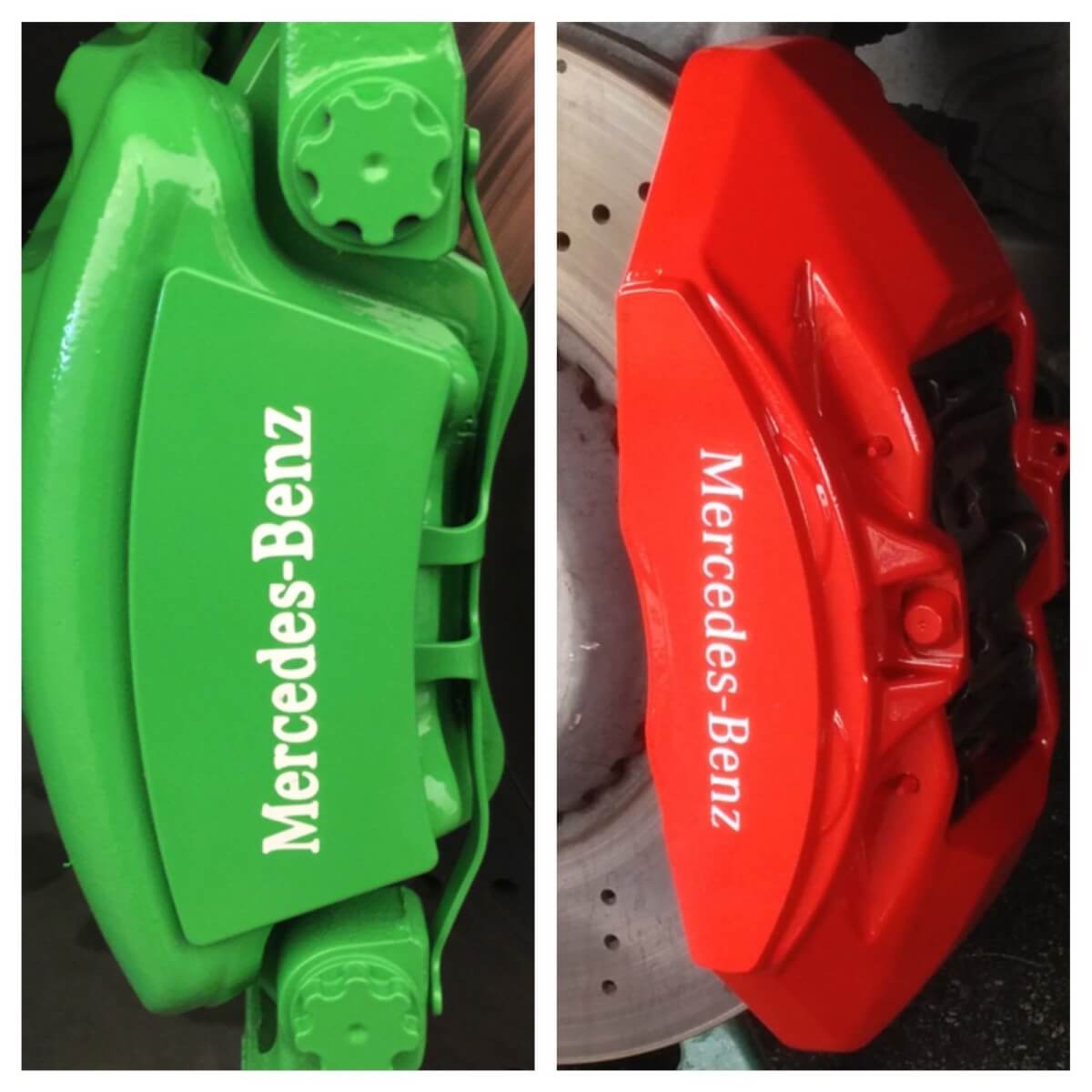 8 pc set White Mercedes Benz Brake Caliper Vinyl Stickers Decal Logo Overlay AMG
