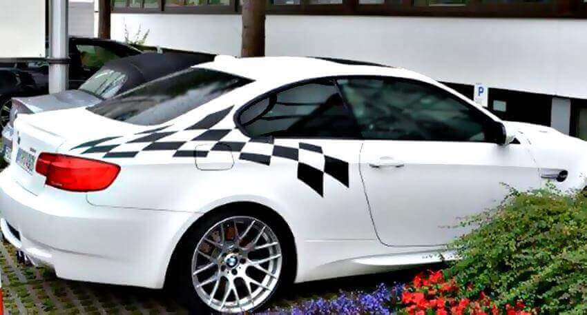 BMW LTW M3 e92 specific Lightweight flag rear side decals stickers any colors