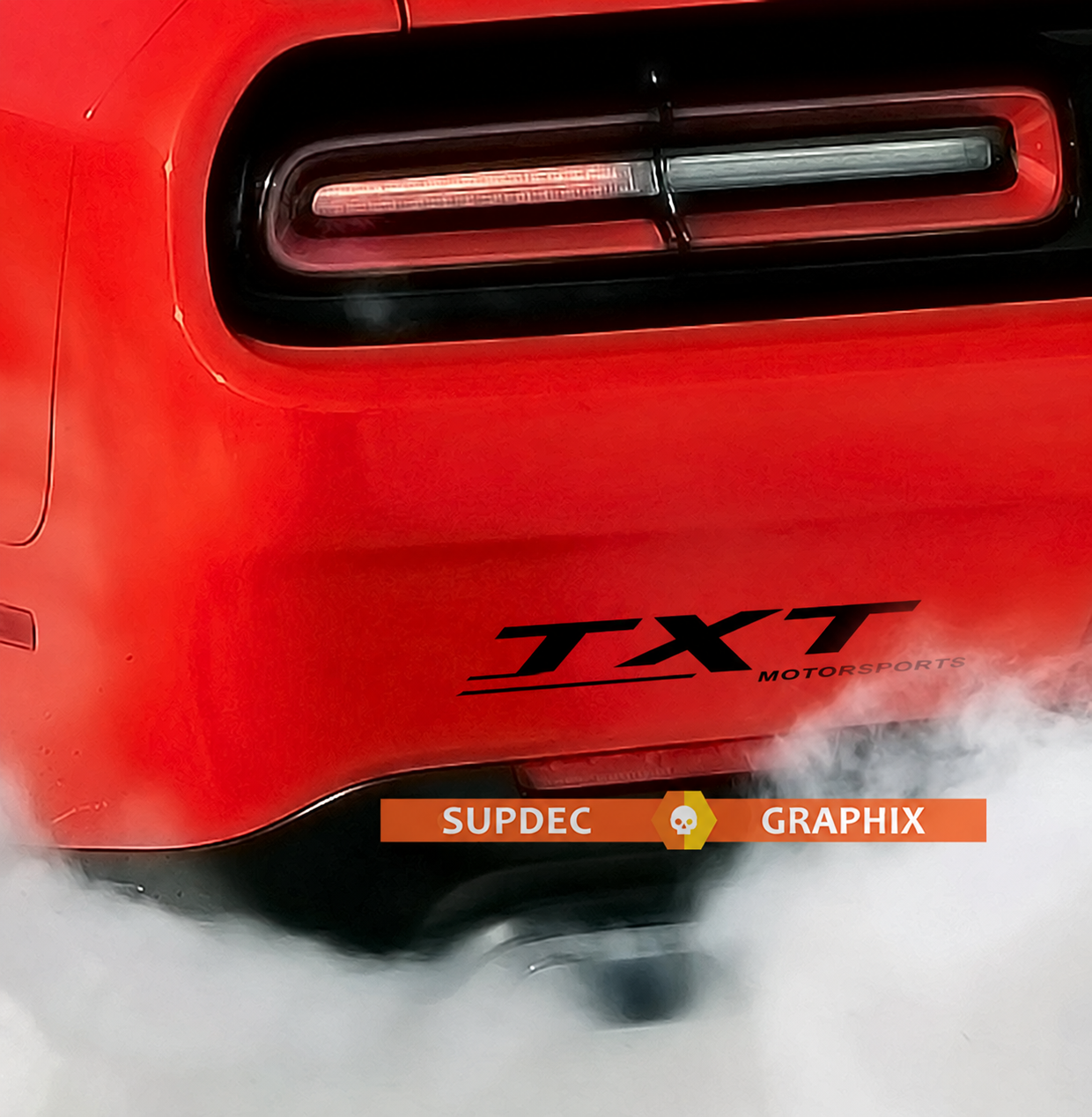 Custom Text Motorsports Vinyl Decal Set for Dodge Charger Challenger Viper