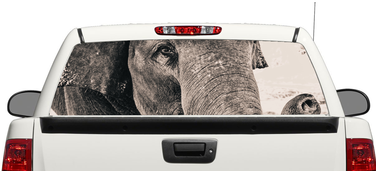 Elephant Wild animal Africa Rear Window Decal Sticker Pick-up Truck SUV Car 3