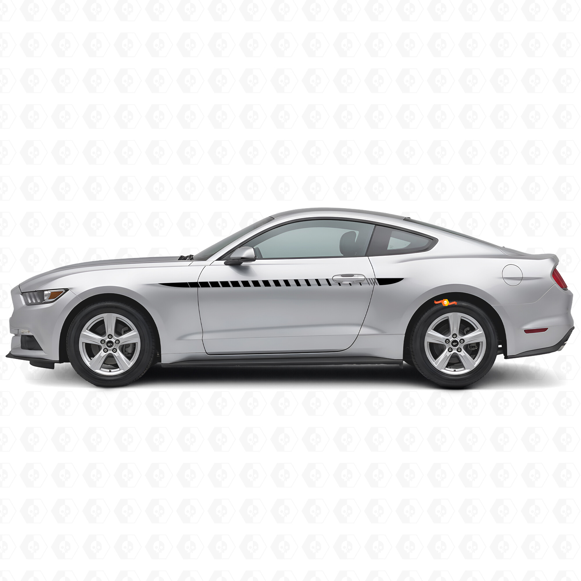 Rally Style Stripes Side Vinyl Decal Kit for Musclecar Musclecarmodel 2015-2020