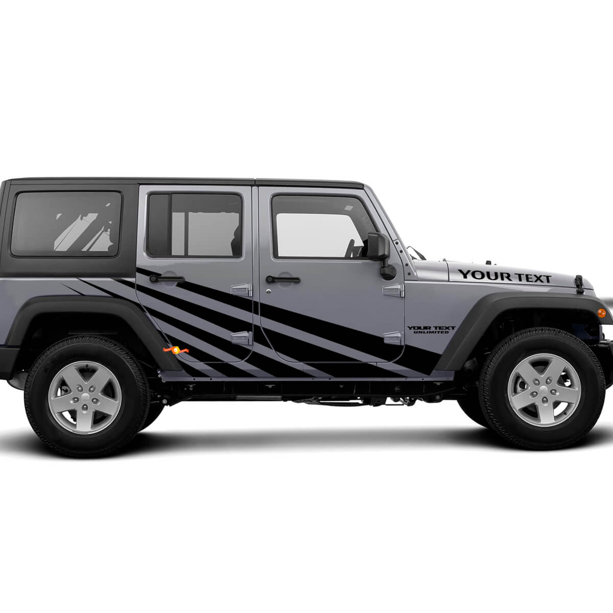 Kit de vinilo decorativo con franjas rectas para Jeep Wrangler JK